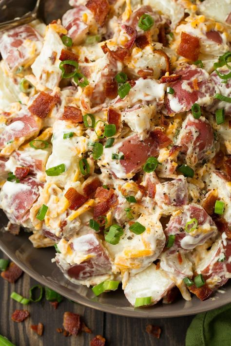 Vegetable Orzo, Bacon Ranch Potato Salad, Potato Salad With Bacon, Ranch Potato Salad, Bacon Ranch Potatoes, Potato Salad Recipe Easy, Red Potato Salad, Potato Salad With Egg, Salads For A Crowd