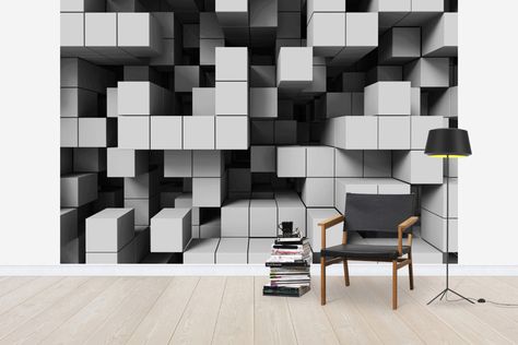 15 Outstanding Wall Art Ideas Inspired By Optical Illusions Vinyl Window Trim, Wallpaper House Design, Wallpaper Islami, 3d Wall Painting, Interior Shutters, 3d Wall Murals, Mural Ideas, 3d Wall Decor, Wall Paint Designs