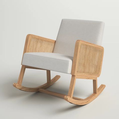 Sand & Stable Baby & Kids Pennie Rocking Chair & Reviews | Wayfair Modern Rocking Chair, Rocking Chair Nursery, Kids Products, Menu Furniture, Modern Chic, Rocking Chair, Chair Design, Engineered Wood, Seat Cushions