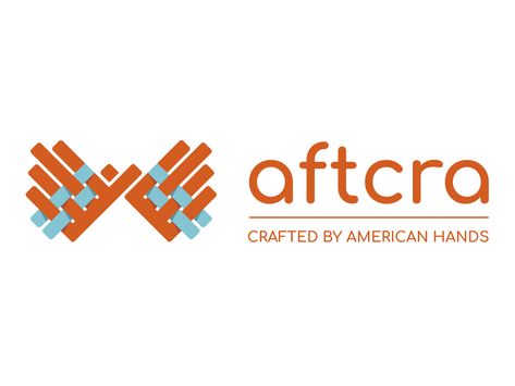 Aftcra - Crafted By American Hands retail wings woven weave craft geometric brand identity branding icon logomark illustration logo Weaving Logo Design, Weaving Logo, Woven Typography, Craft Logo, Hand Logo, Saint Charles, Sell Handmade, Hand Designs, Show And Tell