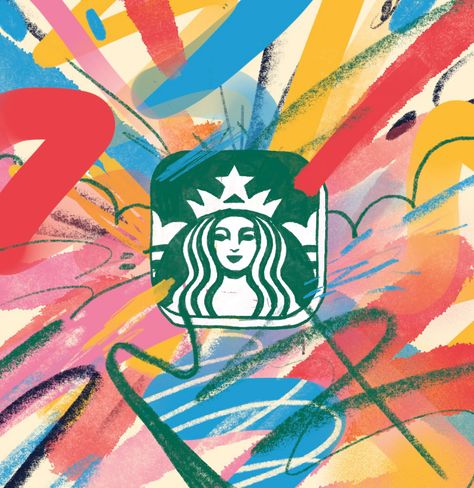 Starbucks Rewards on Behance Starbucks Graphic Design, Starbucks Poster, Starbucks Illustration, Starbucks Design, Starbucks Rewards, Motion Graphics Inspiration, Starbucks Logo, Creative Poster, Graphics Inspiration