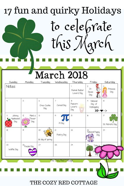 17 Fun Holidays to Celebrate with  your Kids in March March Resident Events, Apple Themed Crafts, Fun Holidays To Celebrate, Holidays In March, Resident Activities, Flower Activities, Monthly List, National Holiday Calendar, March Preschool