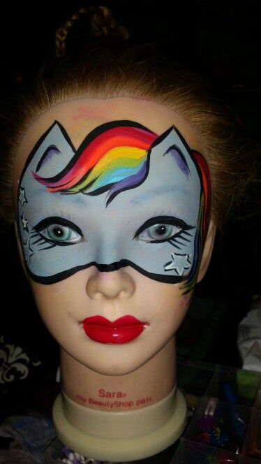 My little pony face paint Pony Face Paint, Mermaid Face Paint, Face Painting Tips, Girl Face Painting, Face Paint Kit, My Little Pony Costume, Face Painting Easy, My Little Pony Party, Kids Face Paint