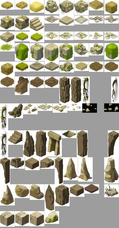 dofus full set of art assets, micro-elements, the game-funded ...: Props Concept, Environment Props, Bg Design, Hand Painted Textures, Games Design, 2d Game Art, Isometric Art, Game Environment, Game Props