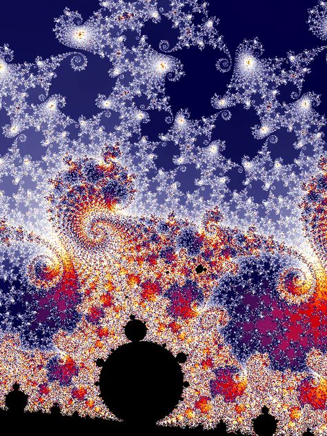 Mandelbrot Set Seahorse - A glimpse into the infinite nature of the universe; order in a chaotic world; a representation of the similiarities shared by everything and everyone on this planet; God's thumbprint; the very essence of ourselves and our universe. Fractal Universe, French Mime, Mandelbrot Fractal, Mandelbrot Set, Fractal Geometry, Universe Art, Alien Art, Back To Nature, Science Art