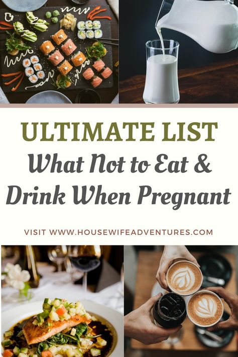 When I first learned I was pregnant, I immediately started researching what I shouldn't be eating or drinking. But there were so many guides stuffed with information that I ended up getting overwhelmed. So here's a simple list of what foods and drinks to avoid while pregnant. And mind you, it's just a plain list of what not to eat or drink - but for those who want to know more, I've featured some extra reading materials. #pregnancy #pregnancytips #firsttrimester Foods You Can’t Eat When Pregnant, What Food To Avoid When Pregnant, What Not To Eat When Pregnant List Foods To Avoid, What Not To Eat While Pregnant, What Can I Eat While Pregnant, Food When Pregnant, Best Food To Eat When Trying To Get Pregnant, Not To Eat When Pregnant, What To Not Eat When Pregnant