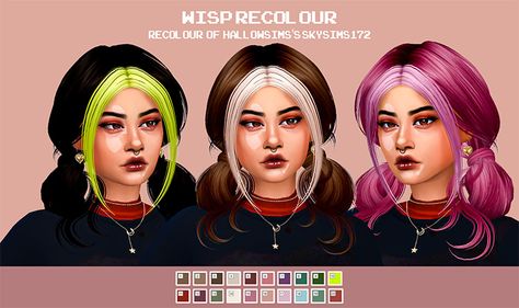 Sims 4 Two-Tone Hair Color CC (All Free) – FandomSpot Split Hair Color, Two Color Hair, Sims 4 Cc Eyes, Pelo Sims, The Sims 4 Packs, Sims 4 Game Mods, Sims 4 Mm Cc, Sims 4 Teen, Sims 4 Gameplay