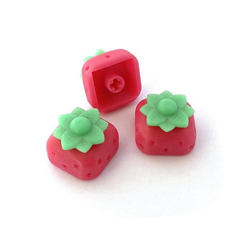 Garnish your keyboard with these beautiful Strawberry Keycaps. Closely color matched to the Infinikey Strawberry Lemonade colorway. 3D printed in Laser Pink and Mint Green Resin for MX style switches. Find more info about the matching keyset and deskmat at TheKey.Company Keyboard Keys, Key Cap, Key Caps, Gaming Room Setup, Strawberry Fruit, Computer Setup, Pc Setup, Strawberry Lemonade, Perfect Summer