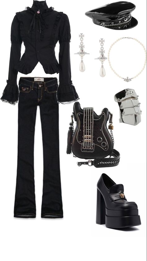 Nana Style Inspiration, Nana Outfits Inspired, Rh Outfit Ideas, Outfit Layout, Goth Outfits, Alternative Outfits, Clothing Essentials, Lookbook Outfits, Dream Clothes