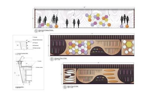 Window Display Drawing, Retail Shop Interior Design, Elevation Drawing, Ceiling Plan, Kindergarten Design, Interior Design Presentation, Interior Design Sketches, Showroom Interior Design, Architecture Concept Drawings