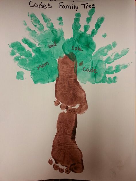 Tree Crafts For Infants, Family Infant Activities, Infant Family Crafts, My Family Infant Art, Family Theme Infant Activities, Family Crafts For Infants, Family Infant Crafts, Family Tree Daycare Ideas, Footprint Alphabet