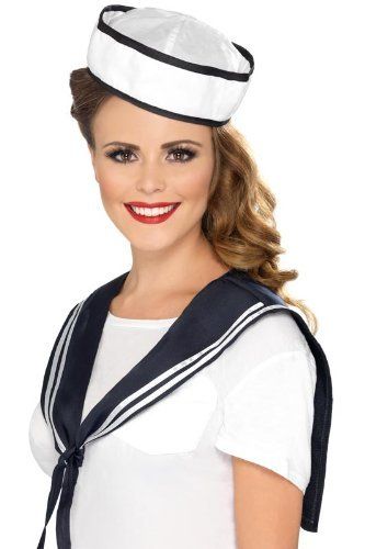 Sailor Instant Kit, with Scarf and Hat Smiffy's, http://www.amazon.co.uk/dp/B00AZGIUWE/ref=cm_sw_r_pi_dp_TTz.rb0GZ3769 Submarine Costume, Hen Party Fancy Dress, Sailor Theme, Ladies Fancy Dress, Navy Blue Scarf, Navy Hat, Navy Girl, Boat Captain, Navy Sailor