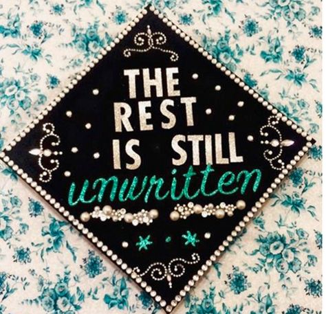 Unwritten Grad Cap, The Rest Is Still Unwritten Grad Cap, Butler Bulldogs, Grad Ideas, Grad Caps, Cap Decoration, Graduation Cap Designs, Cap Ideas, Graduation Cap Decoration