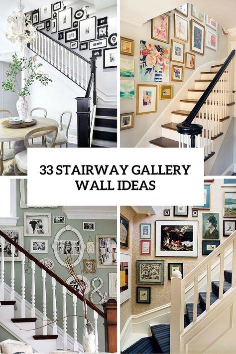 Stairway Picture Wall, Gallery Wall Ideas Stairs, Stairway Pictures, Staircase Gallery Wall, Gallery Wall Stairs, Stairway Photos, Stairway Gallery, Stairway Gallery Wall, Staircase Gallery