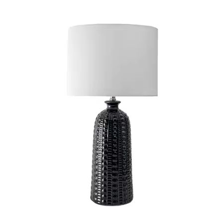 Alva 30-inch Polona Ceramic Table Lamp Cream Lamp Blue Table Lamps, Cream Lamps, Navy Table, Transitional Table Lamps, Table Lamps Living Room, Blue Table, Ceramic Table Lamp, Black Table Lamps, Ceramic Base