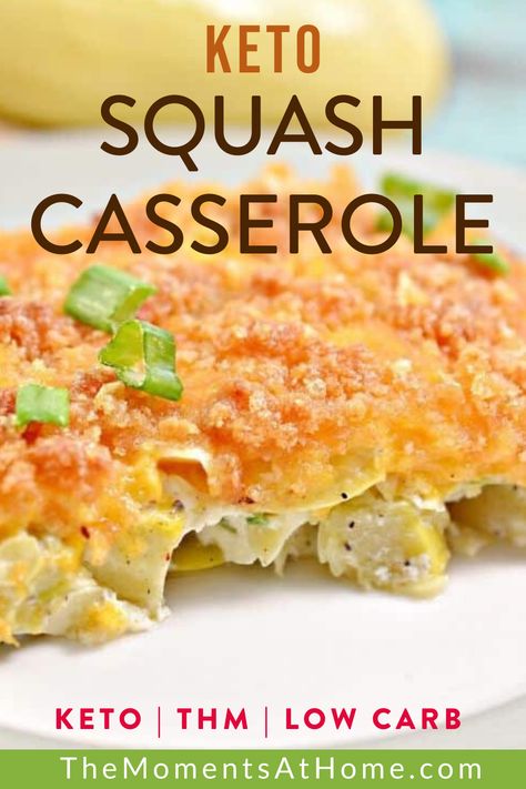 Keto Squash Casserole, Keto Squash, Yellow Squash Casserole, Yellow Squash Recipes, Keto Dinner Recipes, Low Carb Low Fat Recipes, Dinner Recipes Easy, Low Carb Casseroles, Squash Casserole