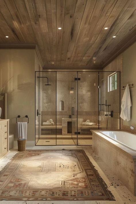 Master Bath With Wet Room, Master Bath Wet Room, Bath Wet Room, Dream Bathroom Luxury, Wet Room Ideas, Spa Master Bath, Luxury Bathroom Master, Luxury Spa Bathroom, Wet Room Bathroom