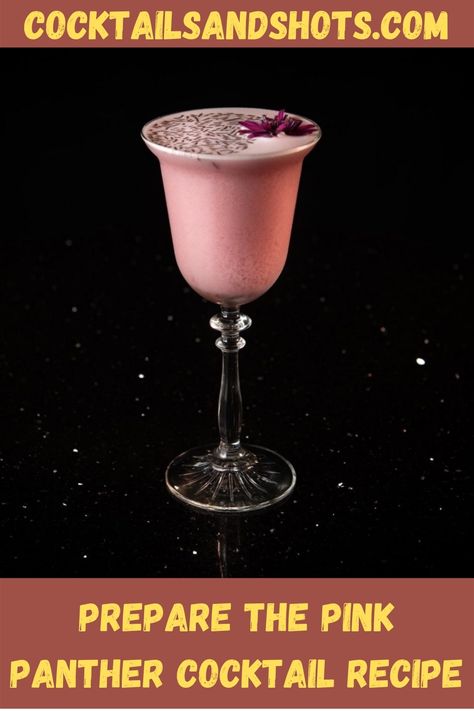 Learn how to prepare the Pink Panther cocktail recipe. For the Pink Panther recipe fill a shaker with ice. Add the vodka, the grenadine, the cream and the banana liqueur. #vodka #grenadine #bananaliqueur #aperolcocktailrecipes #wintercocktails #gincocktails Pink Panther Cocktail, Grenadine Cocktail, Banana Liqueur, Cocktail Recipes Tequila, Cocktail Recipes Whiskey, Rum Cocktail Recipes, Coctails Recipes, The Pink Panther, Gin Cocktail Recipes