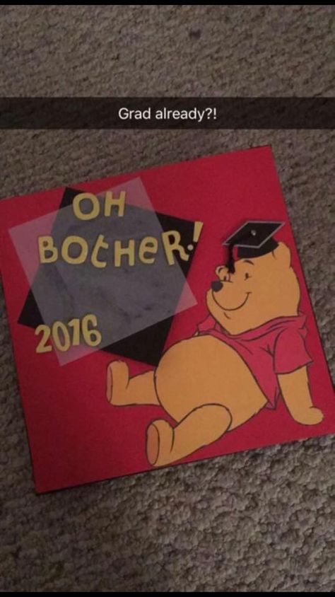 Eeyore Graduation Cap, Winnie The Pooh Graduation Cap, Graduation Cap Decor, Cap Inspiration, Funny Graduation Caps, College Grad Cap Ideas, Volleyball Senior Pictures, Graduation Cap Decoration Diy, Winnie The Pooh Party