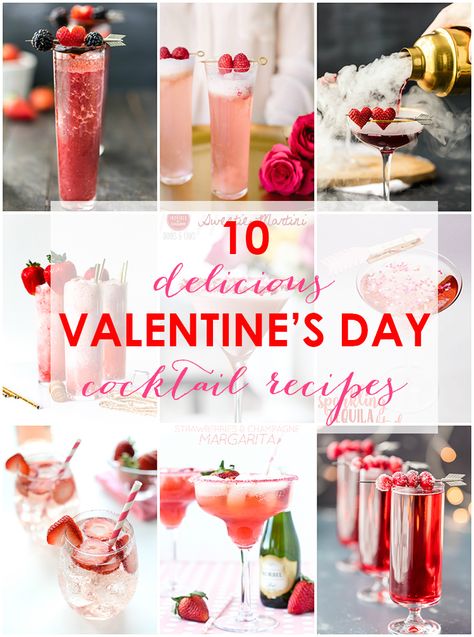 These all look so delicious! 10 Valentine's Day cocktail recipes to make for your hubby. See more on https://ablissfulnest.com/ #valentinesday #valentinesdaycocktail #cocktailrecipe Romantic Dinners For Two At Home, Cherry Margarita, Baileys Cocktails, Romantic Cocktails, Valentine Cocktails, Day Cocktails, Romantic Dinner For Two, Romantic Meals, Easy Drink Recipes