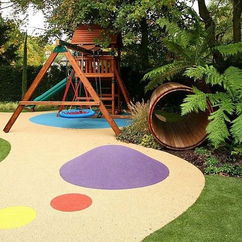 23 Affordable Transform Backyard Into Kids Playground | HomeMydesign Play Area Garden, Kids Garden Play, Children's Play Area, Playground Landscaping, Kids Play Spaces, Play Area Backyard, Play Garden, Kids Outdoor Play, Playground Design