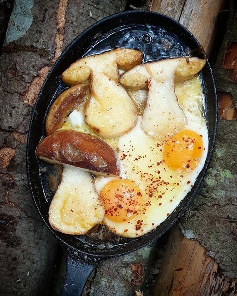 Campfire Food, Fire Cooking, Campfire Cooking, Fried Eggs, Camp Cooking, Camping Food, Camping Meals, Food Obsession, Honeydew