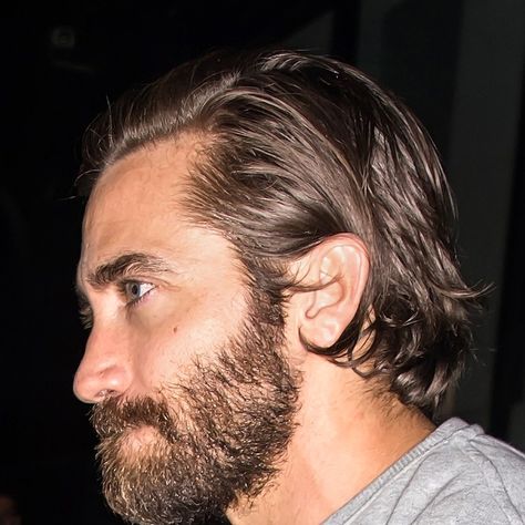 97341265 Mens Medium Length Hairstyles Fine Hair, Jake Gyllenhaal Haircut, Long Slicked Back Hair, Long Hair Beard, Mens Hairstyles Medium, Maggie Gyllenhaal, Mens Hairstyles Thick Hair, Men's Long Hairstyles, Medium Length Hair Men