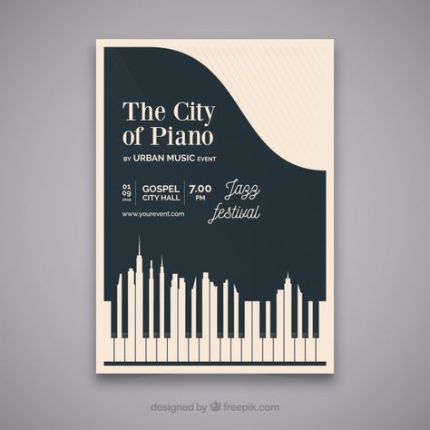 Recital Poster, Piano Poster, Poster Graphic Design, Concert Poster Design, Music Concert Posters, Music Flyer, Jazz Poster, Music Festival Poster, Festival Poster