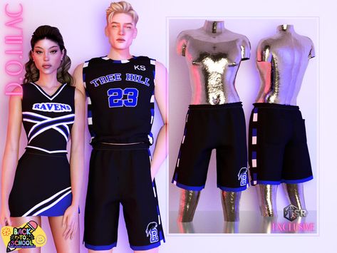 Custom thumbnail Found in TSR Category 'Formal' Sims 4 Cc Cheer Uniform, Sims 4 Basketball Uniform, Sims 4 Sports Cc, Sims 4 Cheerleader Cc, American Football Shirt, Bowling Outfit, Sims 4 Children, Leather Bustier, Sims 4 Teen