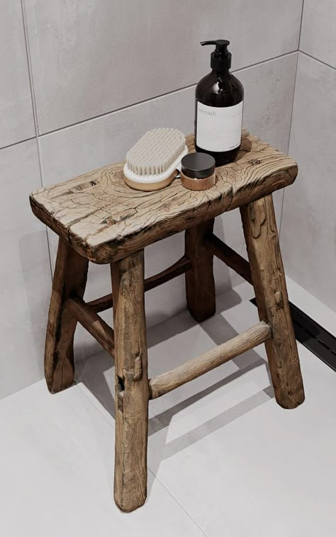 Stool For Bathroom, Small Wooden Stool, Bathroom Stool, Shower Stool, Wooden Stool, Wooden Bathroom, Wood Stool, Stool Design, Wood Bathroom