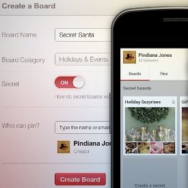 Pinterest SECRET BOARDS Keep Your Pinning Under Wraps: Secret boards are just that — secret. Hidden from public view elsewhere on Pinterest, the only place to see what has been pinned to that board is with direct access to it. Adding one is simple: Visit your profile and scroll down to the bottom, then click "Create a Secret Board." Also, users can click "Add+" in the top right corner of the Pinterest page, select "Create Board," and turn the secret button on. Interactive Marketing, Tech Organization, Iphone Storage, Pinterest Guide, Create A Board, Tech Toys, Using Pinterest, Secret Boards, Useful Stuff