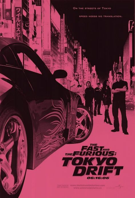 Suki Fast And Furious Poster, Fast And Furious Tokyo Drift, Pink Cars, The Fast And The Furious, Fast And The Furious, Y2k Posters, Tokyo Drift, Graphic Poster Art, Poster Room