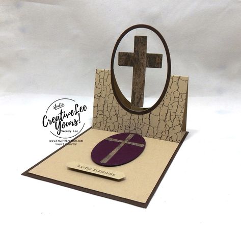 Easter Cards Religious, Confirmation Cards, Easter Cards Handmade, Business Diy, Handmade Stamps, Christian Cards, Easter Cross, Easel Cards, Spring Cards