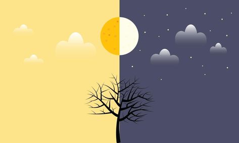 Day And Night Background, Sun And Moon Background, Moon For Kids, Background Ppt, Kids Background, Night Background, Kids Night, Night Landscape, Sketchbook Ideas