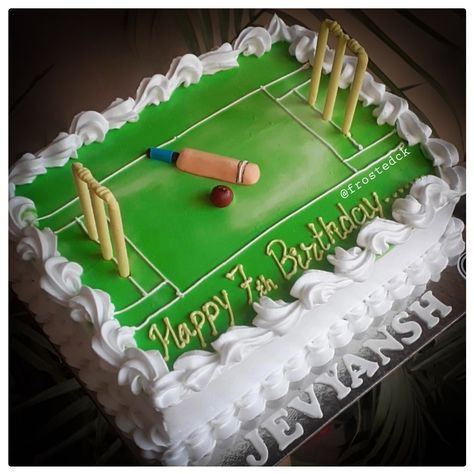 Cricket Themed Birthday Cake, 9th Birthday Cakes For Boys, Cricket Theme Cake Birthdays, Cricket Cakes For Boys, Little Radha Krishna, Kindergarten Activity Sheets, Cricket Birthday Cake, Cricket Party, Cricket Theme Cake