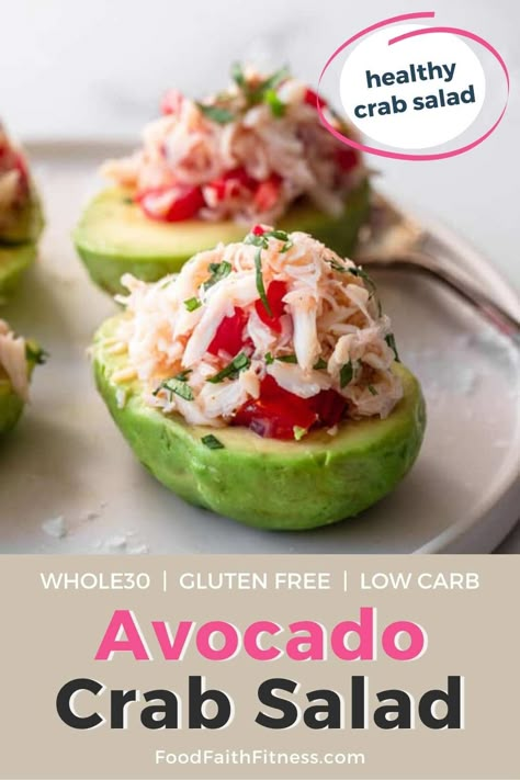 Crab Recipes Healthy, Crab Avocado, Crab Appetizer, Sea Food Salad Recipes, Crab Meat Recipes, Crab Dishes, Avocado Salad Recipes, Meat Salad, Healthiest Seafood