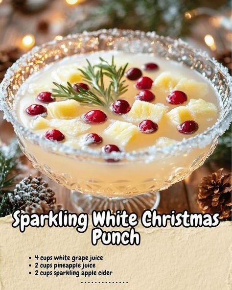 🎄Old Time Christmas Memories 🎄 | 🍹 Sparkling White Christmas Punch ❄️ | Facebook White Christmas Drink Non Alcoholic, Santa Snowball Punch, Jingle Juice Holiday Punch Non Alcoholic, Sparkling White Grape Juice Punch, Mocktail Christmas Punch, Christmas Punch Mocktail, Christmas Punches With Alcohol, Non Alcoholic Christmas Punch Recipes, Easy Christmas Punch Nonalcoholic