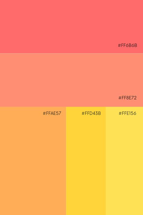 A warm and confy color palette with warm tones of orange and yellow. #colorpalette Yellow Orange Colour Palette, Latino Color Palette, Warm Yellow Color Palette, Yellow And Orange Color Palette, Mobil Bar, Orange Yellow Color, Pizza Cupcakes, Yellow Color Palette, Summer Logo