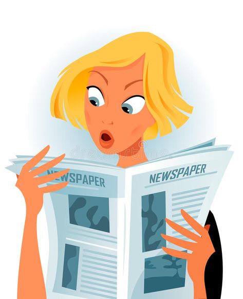 Shocking news vector stock illustration Shocking News, Woman Reading, New York Post, Vector Stock, Young Woman, Everyone Else, Book Worth Reading, The Man, Worth Reading