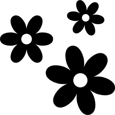 Flowers Silouhette, Flower Shiloutte, Flower Sillouttes, Silhouette Flowers Design, Svg Png Free, Cute Silhouette Design, Daisy Svg Free, Flowers Svg Free, Freepik Vector Free