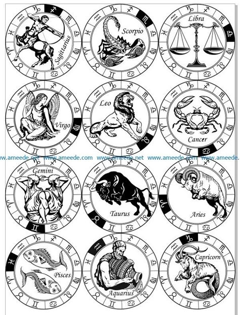 Zodiac sign file cdr and dxf free vector download for print or laser engraving machines – Free Download Vector Files Zodiac Signs Images, Laser Cut Wood Crafts, Free Vector Files, Laser Engraved Ideas, Laser Art, Laser Marking, Laser Engraving Machine, Vector Free Download, 3d Laser