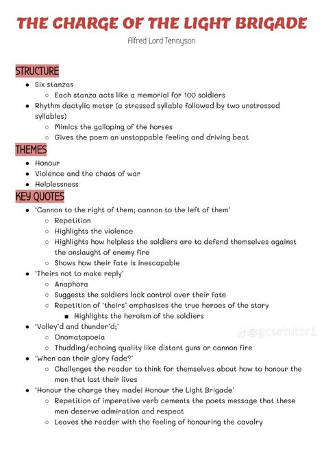 Charge Of The Light Brigade Analysis, Power And Conflict Poetry Revision Notes, Gcse Poems Power And Conflict, Power And Conflict Poetry Revision, English Language Poem, English Literature Poems, Revision Motivation, Gcse Poems, Gcse English Language