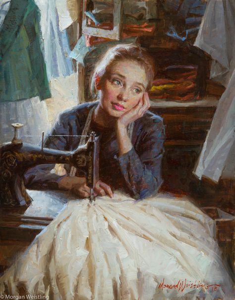 Morgan Weistling 1950s Art Paintings, Women Painting Aesthetic, Morgan Weistling, Paintings Of Women, Jackson Hole Art, Cowboy Artists, Artwork Portrait, Representational Art, Soyut Sanat Tabloları