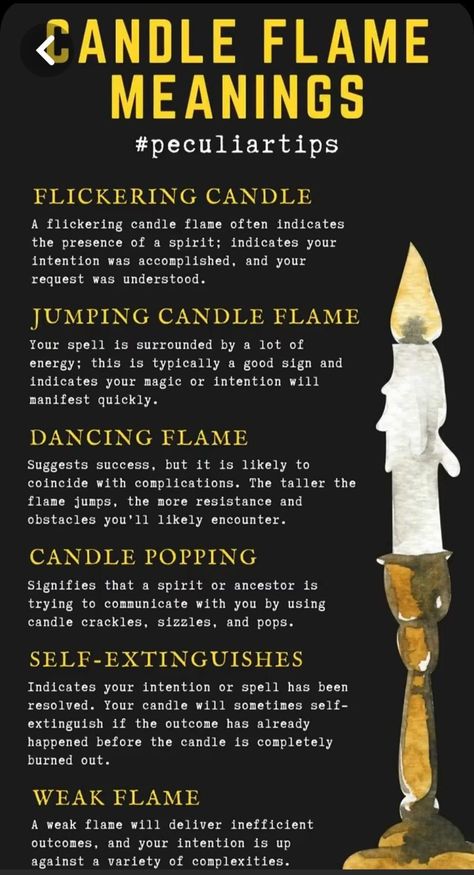 Candle Color Meanings Magic, Candle Meanings, Candle Magik, Flames Meaning, Candle Color Meanings, The Otherworld, Candle Magic Spells, Witchcraft Candles, Witchcraft Spells For Beginners