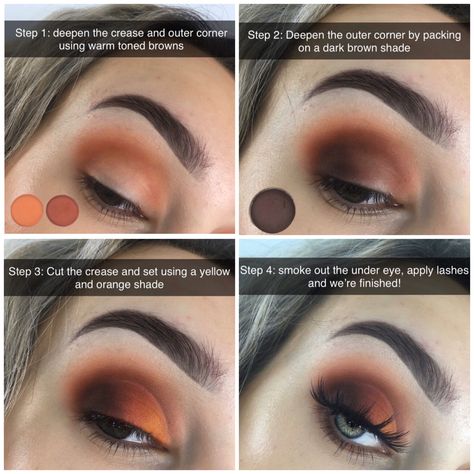 Eye Makeup Pictorial, Fall Makeup Hazel Eyes, How To Do Brown Eyeshadow, Easy Fall Makeup Looks For Brown Eyes, Fall Eye Makeup Looks, Morphe Tease The Season Looks, Fall Eye Looks, Natural Fall Eyeshadow Looks, Eyeshadow Pictorial Step By Step