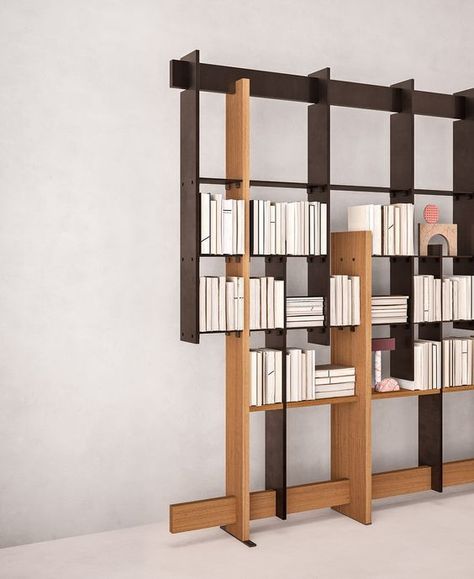 Vincenzo De Cotiis, Iroko Wood, Modular Sofa Design, Luxe Furniture, Daybed Design, Library Shelves, Shelving Design, Bookshelf Design, Modular Shelving