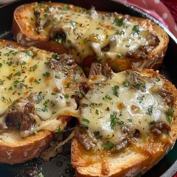 Easy Steak and Cheese Garlic Toast, a delicious fusion of hearty steak, gooey cheese, and savory garlic toast. Whether you're hosting a dinner party, tailgate gathering, or simply craving a decadent snack, this recipe promises to impress with its bold flavors and irresistible appeal. Get Garlic Toast Dinner Ideas, Steak And Cheese Garlic Toast, Steak Appetizers Easy, Roast Beef Melt, Steak Appetizers, Steak And Cheese, Bread Roast, Garlic Toast, Leftover Steak