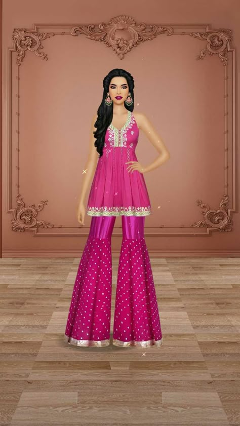 Sharara Fashion Illustration, Indowestern Fashion Illustration, Indian Wear Fashion Illustration, Sharara Illustration, Indian Outfit Illustration, Fashion Illustration Indian Wear, Indian Fashion Illustration Sketches, Indo Western Dress Illustration, Traditional Wear Illustration