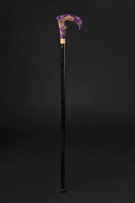 Elegant Purple Walking Cane for Young Adults, Stylish Handle | ART WALKING STICKS Fantasy Cane, Cheshire Cat Cosplay, Cool Canes, Earth Character, Cool Walking Canes, Custom Canes, Functional Gifts, Canes And Walking Sticks, Cane Stick