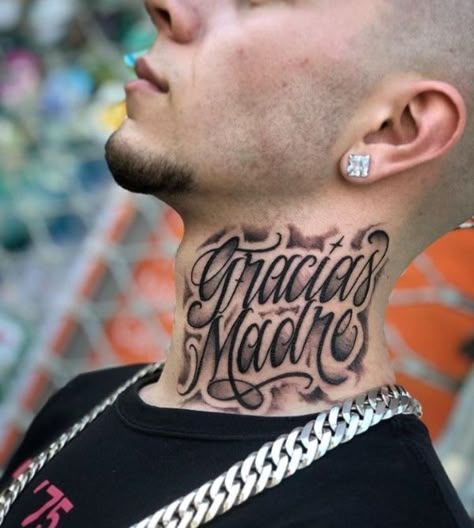 tatuajes en el cuello frases grandes Life’s A Gamble Neck Tattoo, Family Tattoos For Men, Chicanas Tattoo, Best Neck Tattoos, Mandala Hand Tattoos, Side Neck Tattoo, Gangsta Tattoos, Men Tattoos Arm Sleeve, Graffiti Tattoo